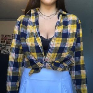 Yellow Plaid Button Down